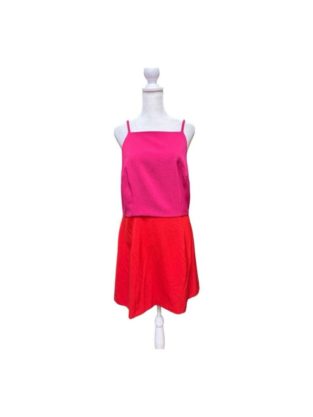 French Connection NWT Colorblock Cami Sheath Dress Pink Red Size 12